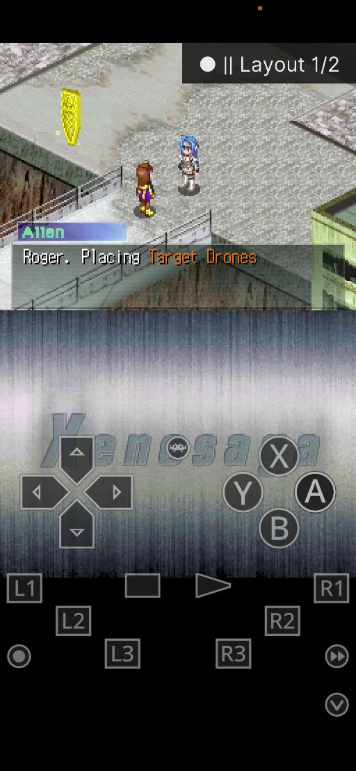 Xenosaga I+II Nintendo DS rough English runtime screenshot